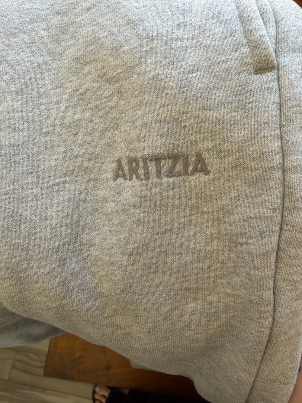 Aritzia Light Gray Sweatfleece Boyfriend Fit